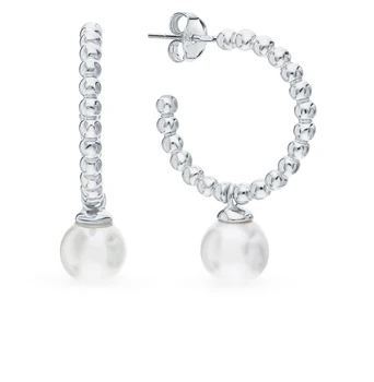 

Silver earrings with pearls sunlight sample 925