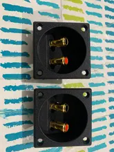 Terminal de altavoz para coche, Conector de Terminal estéreo para Subwoofer de copa redonda, cajas de Subwoofer de 57x57mm