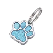 Синий+ белый K сплав собака форма жетон для домашних животных аксессуары бирка щенка поставки медведь лапа