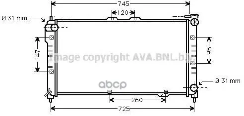 Радиатор Системы Охлаждения Mazda: 323 F Iv(Bg) 1.8 16v 89- 94, 323 F V(Ba) 1.5 16v/1.8 16v/2.0 24v 94- 98 Ava арт. MZ2101