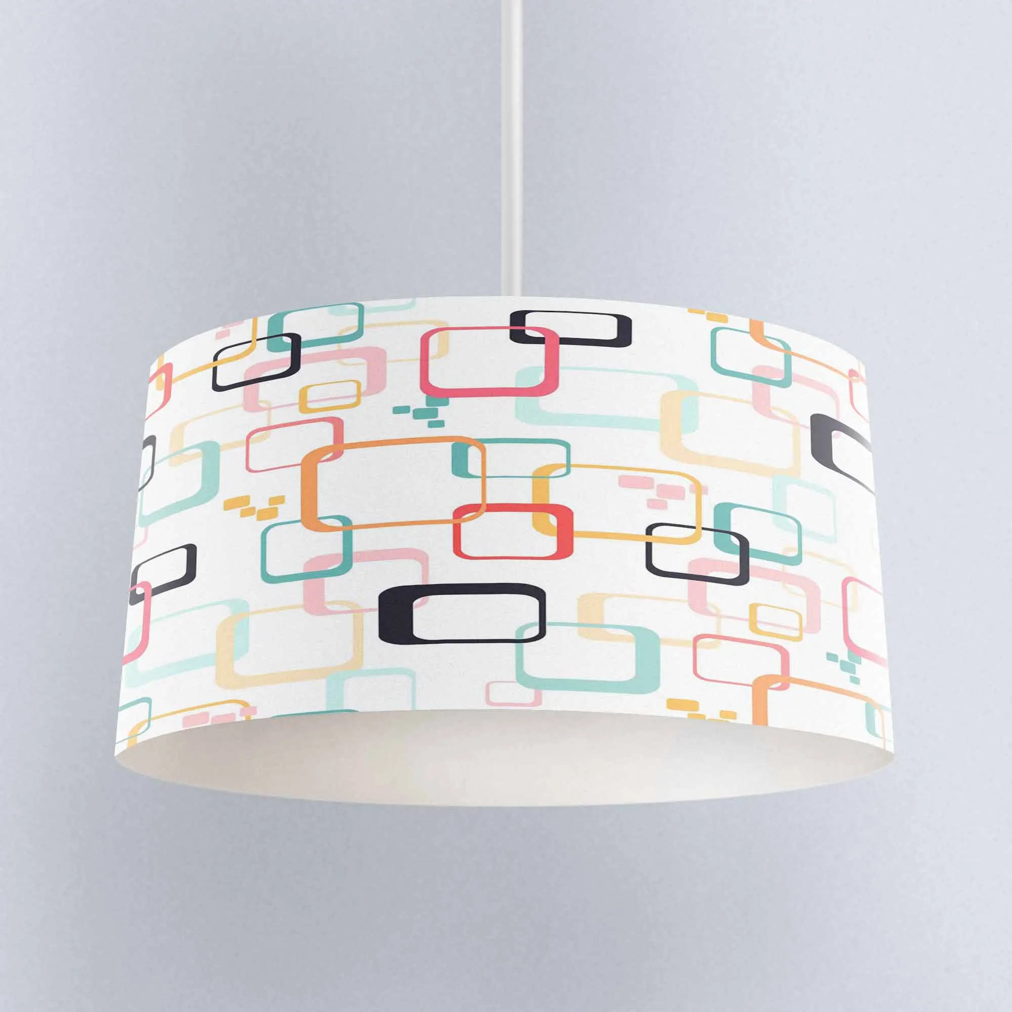 Else зеленая синяя оранжевая квадратная Геометрическая цифровая печатная люстра