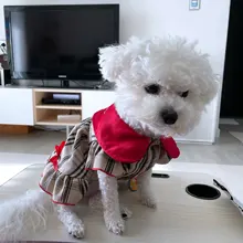 Dress Costume Dog-Puppy-Clothes PET PETCIRCLE Small Dog Classic Check Fit Pet-Cat All-Seasons