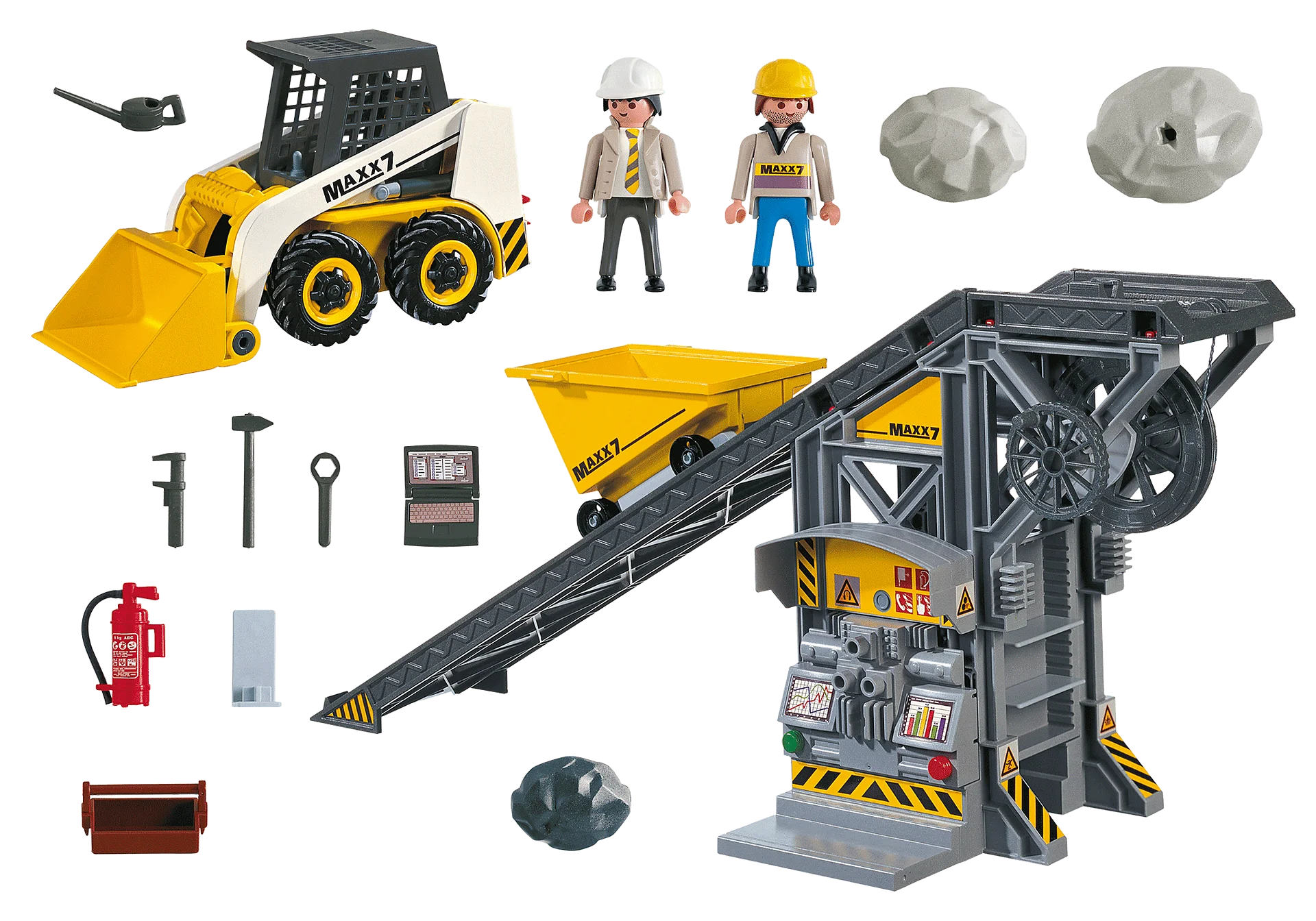 PLAYMOBIL ® 4041 CONVEYOR BELT WITH MINI EXCAVATOR - original, clicks,  gift, child, girl, toy, works