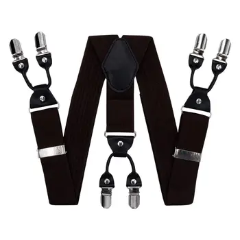 

Suspenders for trousers wide (4 cm, 6 clips, Brown) 55141