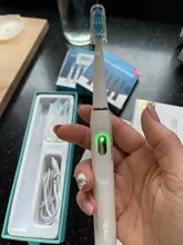 Cepillo de dientes eléctrico Seago Sonic SG-551 con reemplazo de cabezales de cepillo 4 modos de limpieza una operación clave sónico vibración cepillo resistente al agua