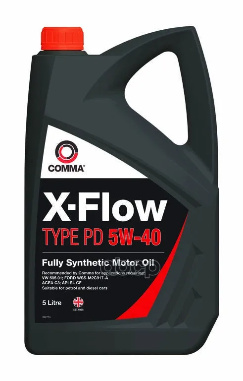 COMMA Масло Моторное 5w40 Comma 5л Синтетика Xflow Type Pd Comma Xfpd5l