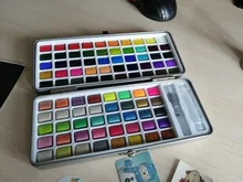 SeamiArt-Juego de acuarela con purpurina, 72/90 colores, suministros de pintura de arte