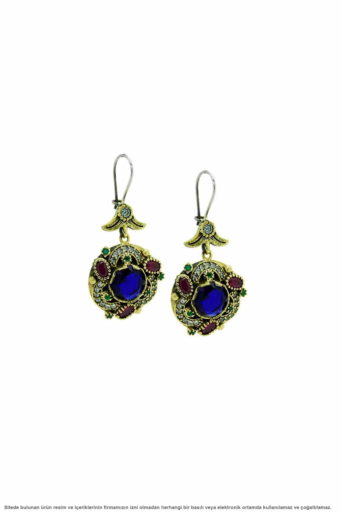 

Silver Stem Sapphire Stone Women Earrings