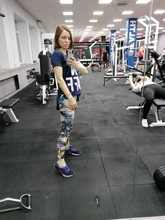 Women Leggings Running-Pants Fitness Digital Print Push-Up Workout High-Waist Stretch