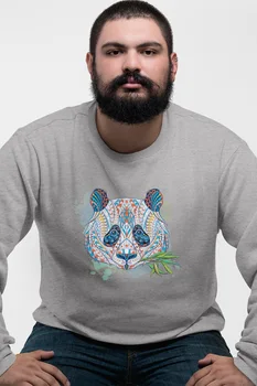 

Angemiel Wear Motif Weed Eater Panda Gray Men 'S Sweatshirt