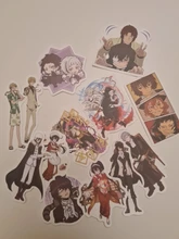 Bungo Stray-pegatinas de perros de PVC para niños, pegatinas de grafitis, maletas, equipaje, guitarra, coche, impermeable, 10/100 Uds.