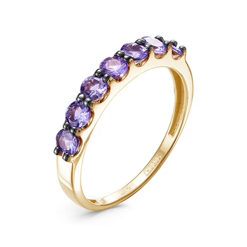 

Gold ring 585 silver with stones: tanzanite