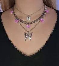 Flatfoosie 10 unids/set lindo mariposa accesorios de la joyería de moda colgante multicolores joyas DIY collares y gargantillas pendientes