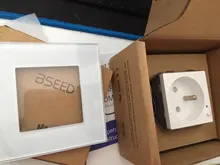 BSEED toma wi-fi pared Francia Polonia estándar Panel de vidrio de cristal inteligente de trabajo con Tuya Google Alexa función de temporizador