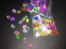 New 50Pcs/bag Colorful Aquarium Acrylic Stones Crystal Ice Cubes Decor Vase Filler Pebble