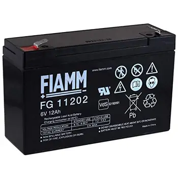 

FIAMM FG11202 spare battery for children's motorcycle Buggy 6V 12Ah (replaces also 10Ah), battery 6v rechargeable.