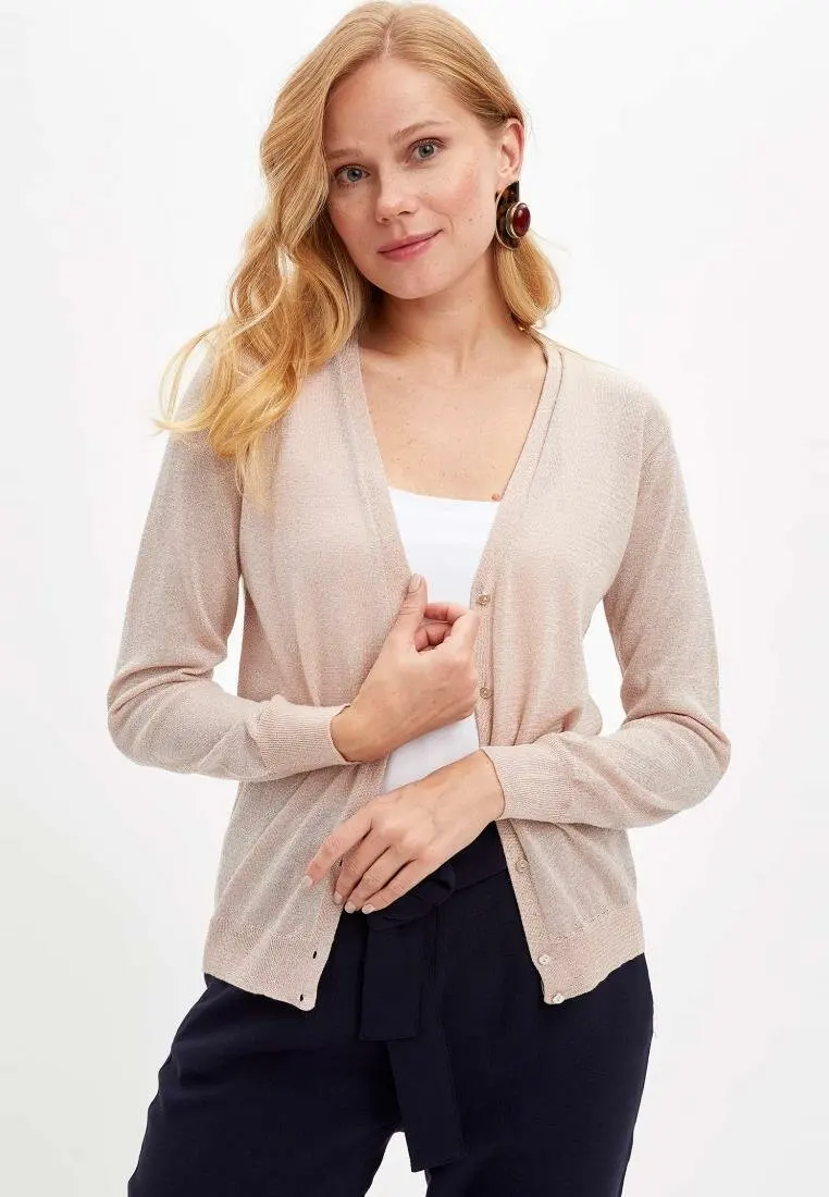 

DeFacto Woman Casual Solid Color Cardigan Women Long Sleeve Knitted Women Thin Cardigans Female Autumn Top Cloth-K9145AZ19AU