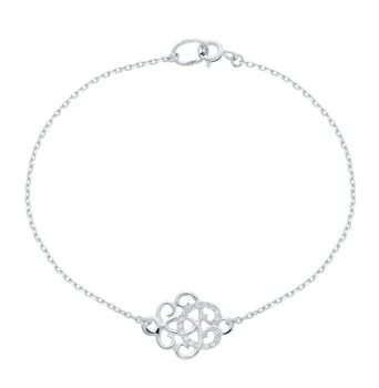 

Silver Bracelet with cubic zirconia sunlight sample 925 test