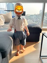 Ropa de verano para bebé, trajes de cumpleaños para caballero, vestido de fiesta de recién nacido, algodón suave, sólido, Rmper + Pantalones con cinturón, conjunto para niño pequeño