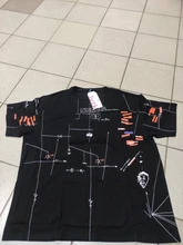 Camisetas holgadas de HIO HOP para hombre, camisetas informales con estampado de manga corta en blanco y negro, camisetas de L-6XL grande 7XL 8XL 9XL 2021