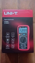 UNI-T-multímetro Digital UNI T, valores eficaces verdaderos UT890C UT890D + rango Manual AC DC, probador de temperatura de capacitancia, retroiluminación