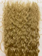 Hair-Extension Hairpieces Blonde Natural-Hair Long-Clips Water-Wave Black Synthetic Women