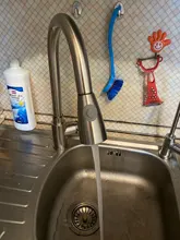 XOXO-grifos cromados de un solo tirador para cocina, grifo mezclador de agua giratorio de un solo orificio, 360 grados