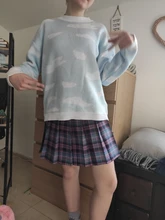 Minifaldas Harajuku de estilo coreano para mujer, faldas Kawaii a la moda, de cintura alta, falda escocesa plisada