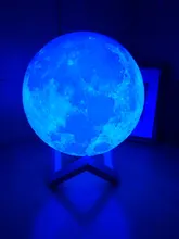 Desk-Lamp Night-Light Bedside Table 3d-Print Timeable Dropship Moon LED
