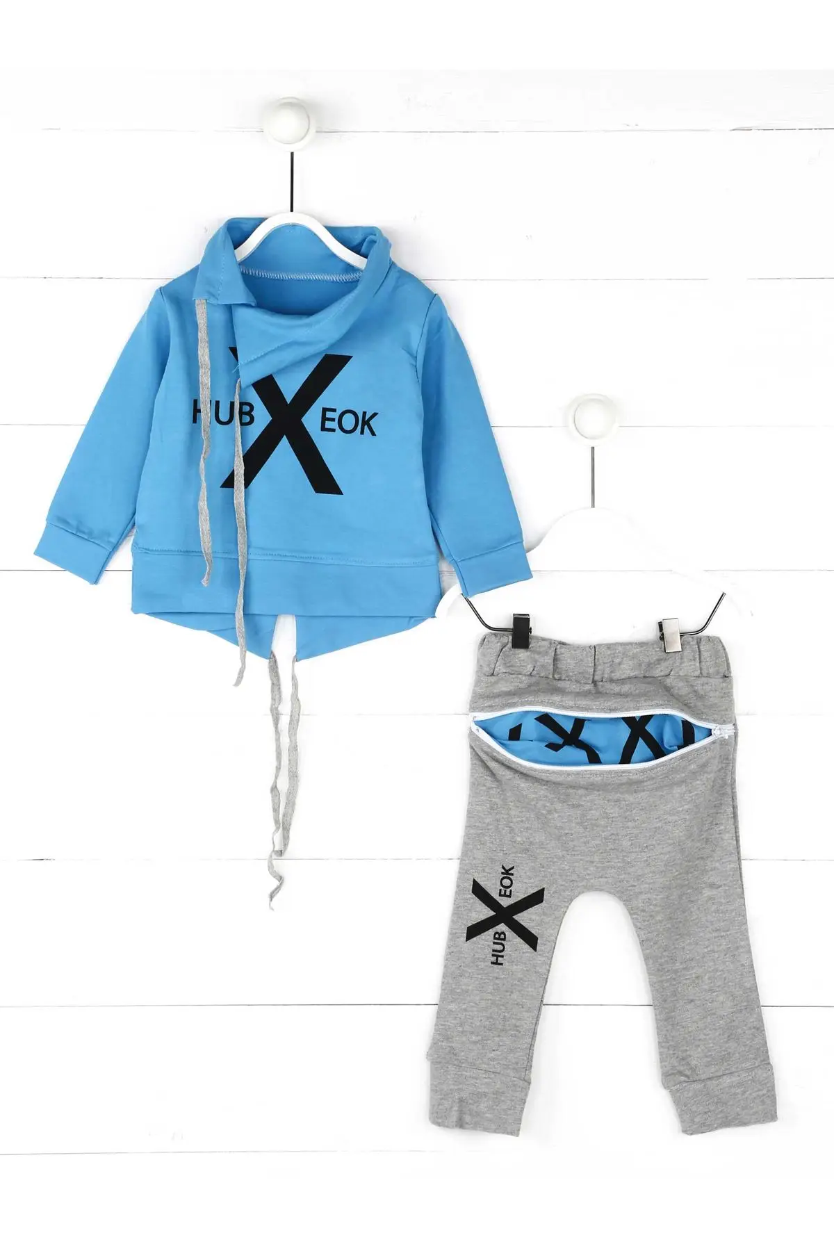 

Dark Blue Gray Seasonal Male Child 2li Suit