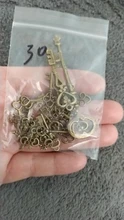 30 Uds. De colgantes de llaves de Estilos mixtos de Bronce Antiguo, collares y pulseras para fabricación de joyería artesanal, accesorios Vintage