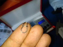 50 unids/lote de gancho de acero inoxidable rápido Clip cerradura Snap giratorio de pesca de anillos de seguridad fotos conector de gancho pesca Pesca