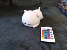 Bedside-Lamp Night-Light Touch-Sensor Remote Bedroom Baby Gift Rechargeable Silicone