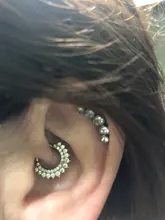 Genuino Plata de Ley 925 de plata brillante de cartílago Stud Pendientes para mujer chica Pendientes Piercing hueso del oído hebilla bien joyería