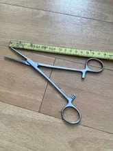 Oauee 12,5 16 18cm herramienta de mano fórceps hemostáticos para pelo pinza de pesca Alicates de bloqueo la depilación herramientas curvado/punta recta