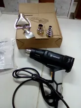 DEKO-pistola de calor eléctrica avanzada, 220V, 2000W, 2 temperaturas variables, con cuatro boquillas, accesorios, herramienta eléctrica