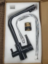 Kitchen Faucet FILTERED Deck-Mounted Rotating Brass Pure-Water Black 360-Degree