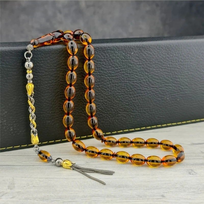 Tasbih Pure White Shell Muslim Rosary Beads - 10mm X 33 Beads, Turkish Prayer Beads For Meditation - View #5