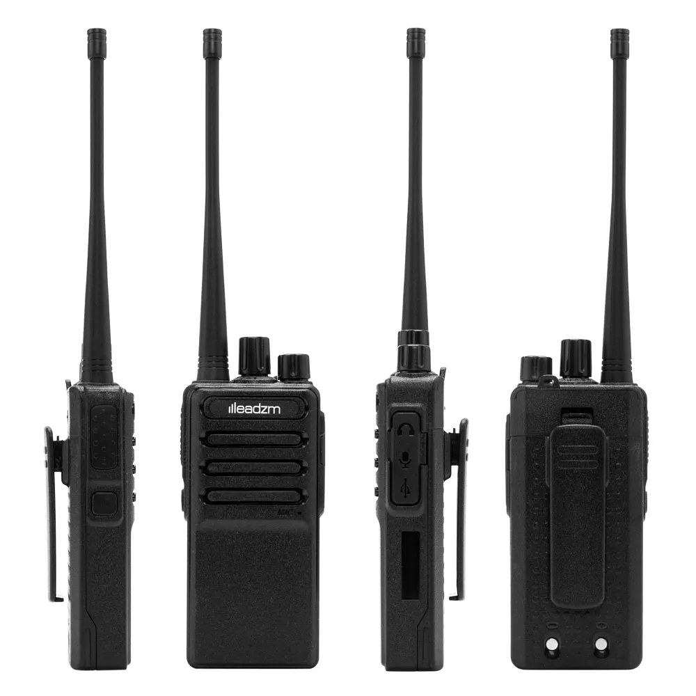 

LEADZM LE-C2 Single USB Cable Chargeable Handheld Walkie Talkie with 2800mAh Battery & Charger & Earphone