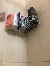Organizer Rack Shelves Wall-Storage Showers Stainless-Steel Metal Kitchen Fitted Punch-Free-Firm