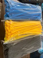 Releasable-Cable-Ties Plastics Colored Nylon Reusable 100pcs Loop-Wrap 200mm Rohs-Approved