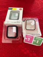 Cristal + funda para apple watch, Protector de pantalla templado de 44mm, 40mm, 42mm y 38mm, accesorios para apple watch series 6, 5, 4, 3