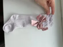 Calcetines de colores sólidos para bebé, lindos lazos suaves hasta la rodilla, para niña pequeña, calcetines largos transpirables de verano