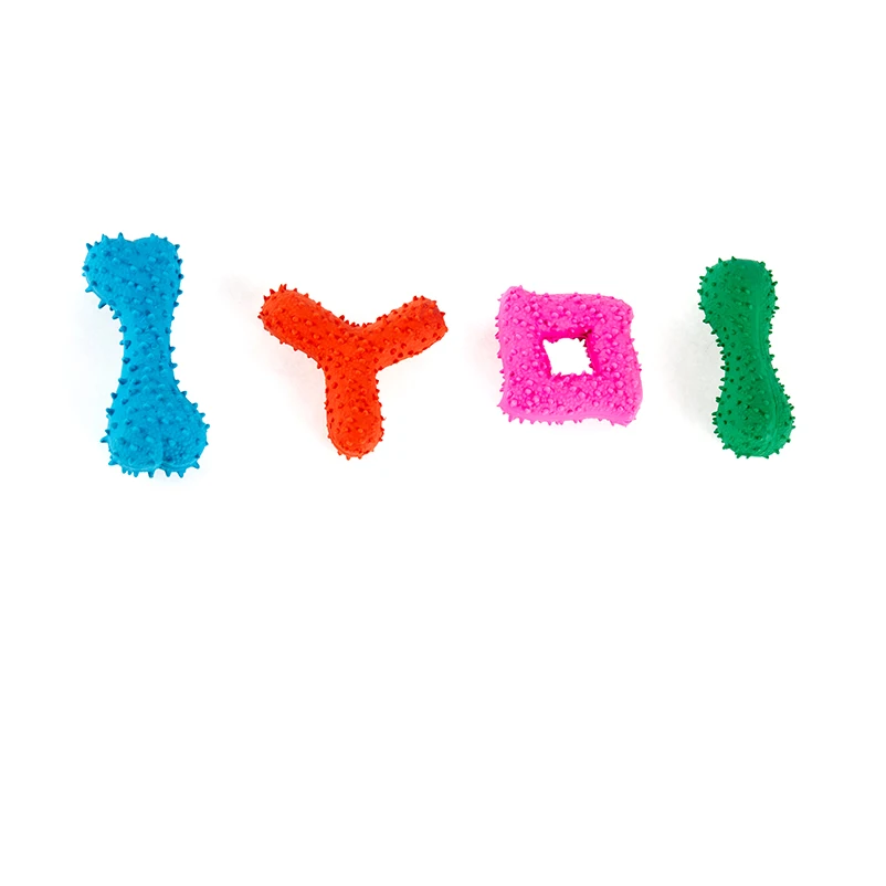 

Dog Toy Latex Squeaky Toy Bone Y-type Square Dumbbell Interactive Chew Toy for Dog Teeth Cleaning
