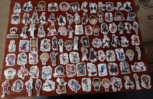 Bungo Stray-pegatinas de perros de PVC para niños, pegatinas de grafitis, maletas, equipaje, guitarra, coche, impermeable, 10/100 Uds.