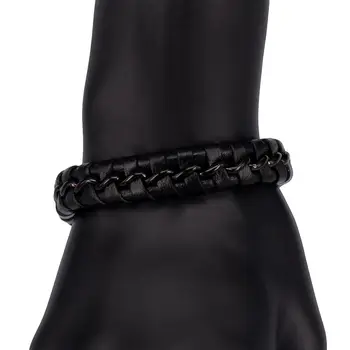 

Leather bracelet otokodesign 54910 (black, magnetic lock, genuine leather)