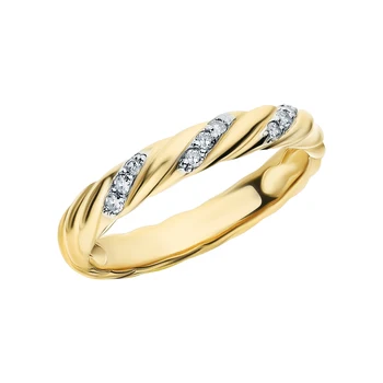 

Gold wedding ring with diamonds sunlight sample 585