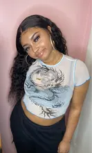 RuiYu 180 densidad 250 rizado de la onda de agua pelo peluca del pelo humano transparente de la onda de agua peluca con malla frontal T parte brasileño mojado y ondulado peluca