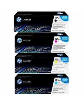 

Pack of 3 original ink cartridges HP 125A yellow/magenta/cyan. 1400 page yield