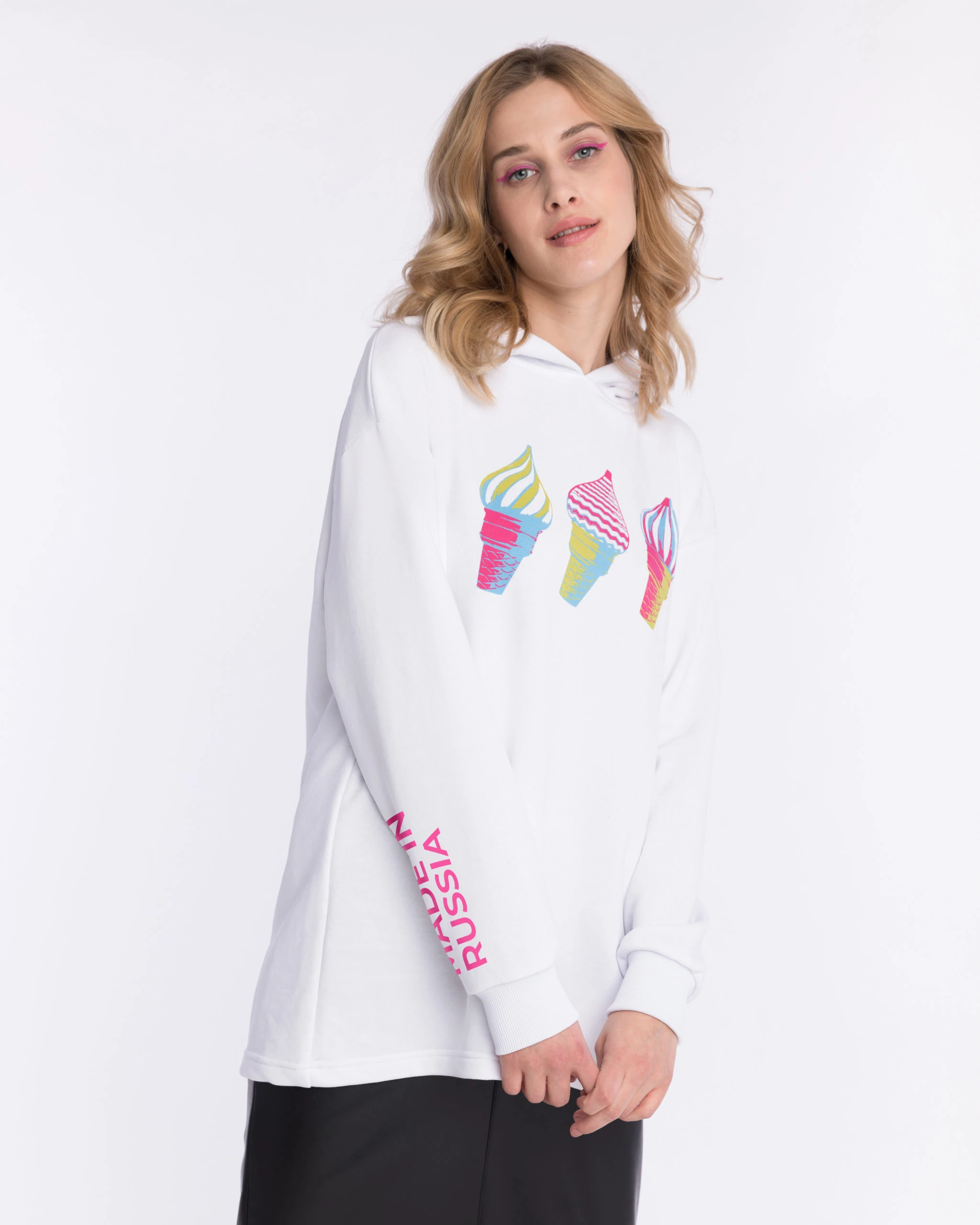 Sudadera con capucha blanca "helado" para con y - AliExpress